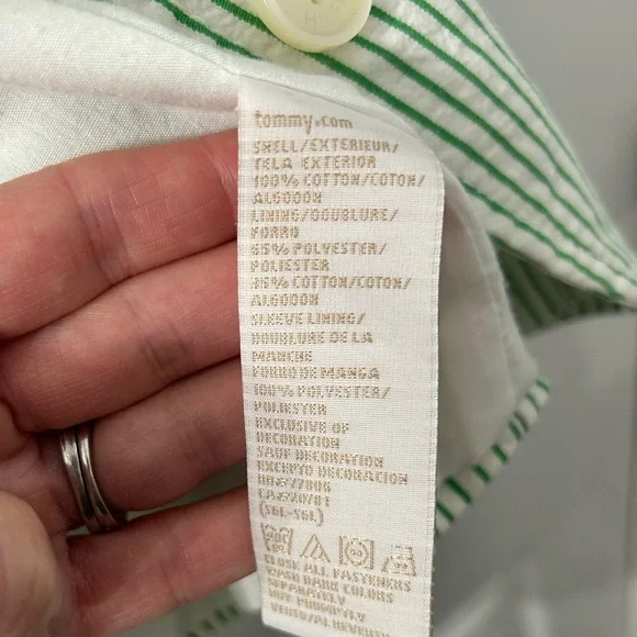 TOMMY HILFIGER Women’s Striped Seersucker Fitted Blazer size M - Picture 14 of 14